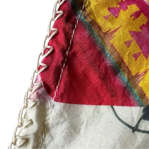 Johnny Was Blouse Size XS Tweety Mixed Print 100% Silk Floral Embroidered - Picture 9 of 15